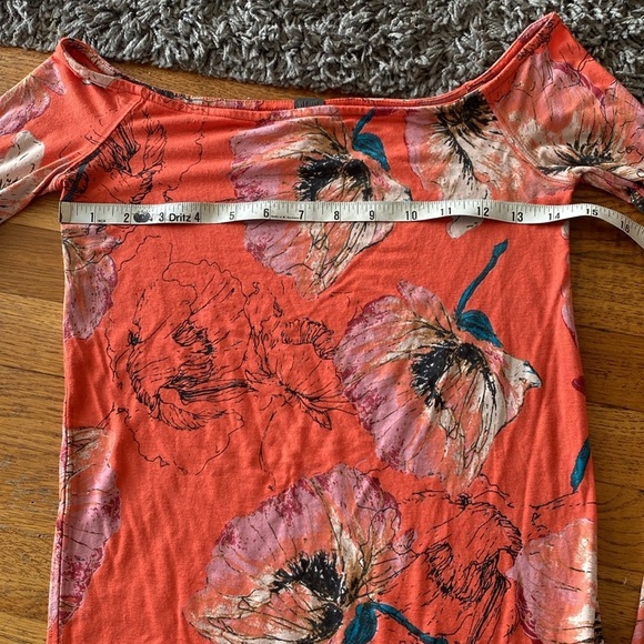 We the Free Birds of Paradise Off the Should Floral Bell Sleeves Boho Top Blouse - Picture 8 of 12